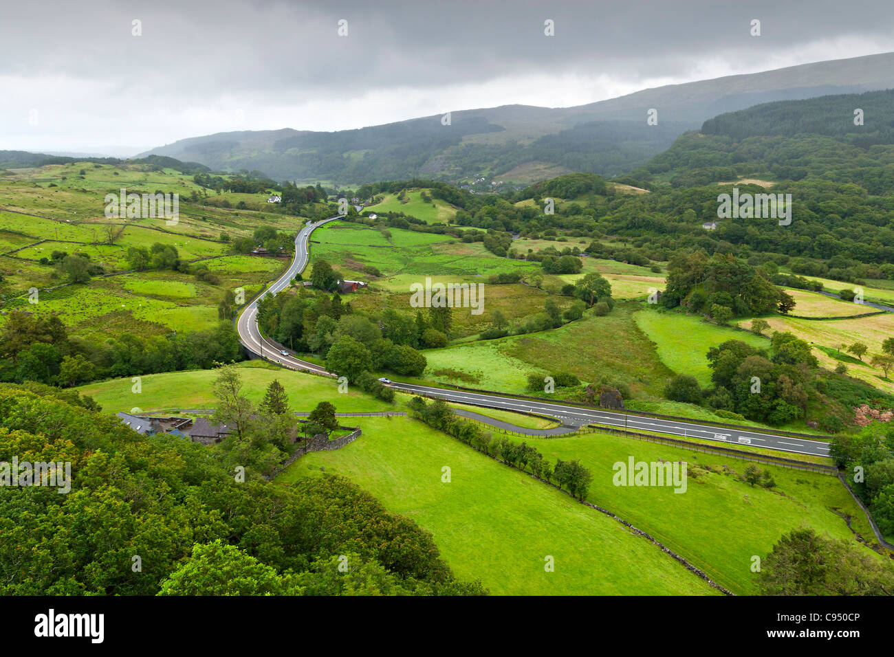 Bel paesaggio di Snowdonia, Galles Foto Stock