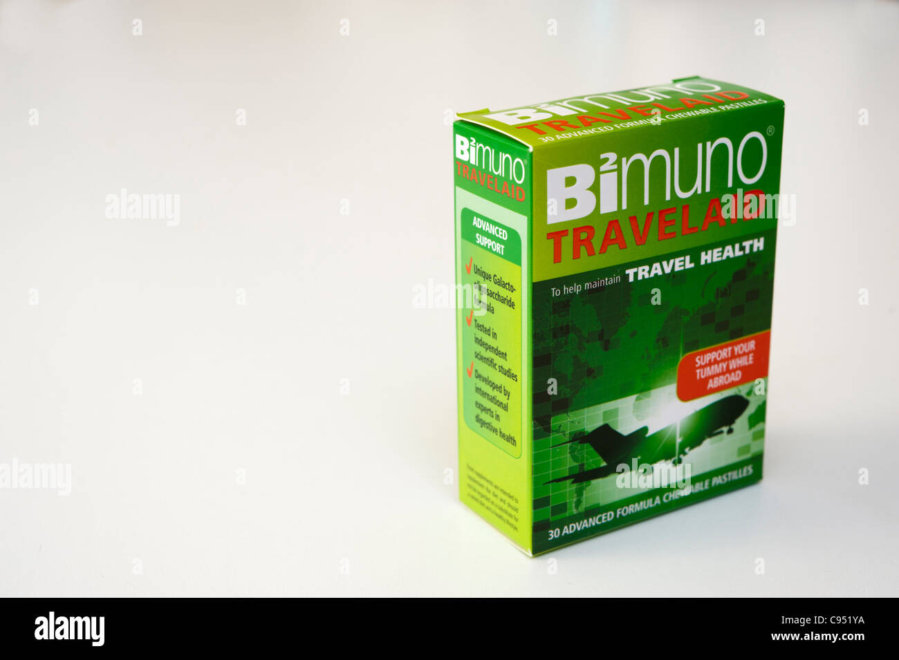 Bimuno probiotici travelaid anti mal di stomaco farmaco Foto stock - Alamy