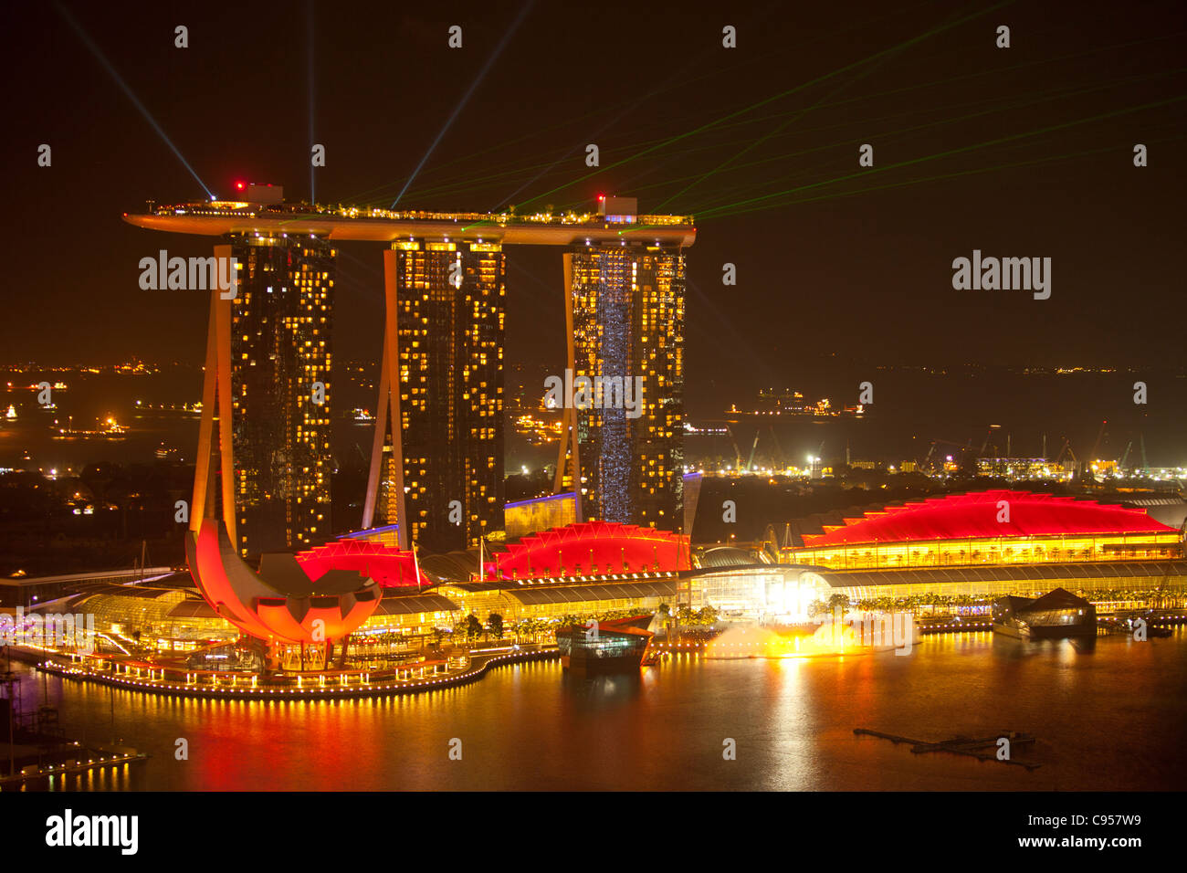 Il Marina Bay Sands Hotel, Singapore Foto Stock