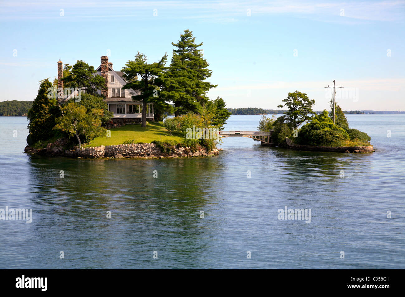 Home;Weekend Holm;Cottage;Retread su migliaia di isola in San Lorenzo fiume vicino a Kingston;;Ontario Canada Foto Stock