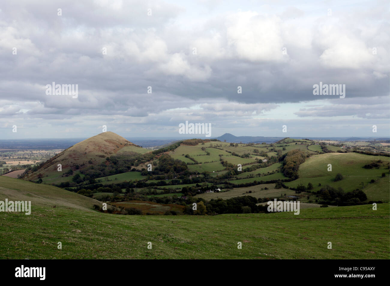 Egli Shropshire Hills incorporante il Lawley e bellezze naturali di una zona denominata Broadstone. Foto Stock