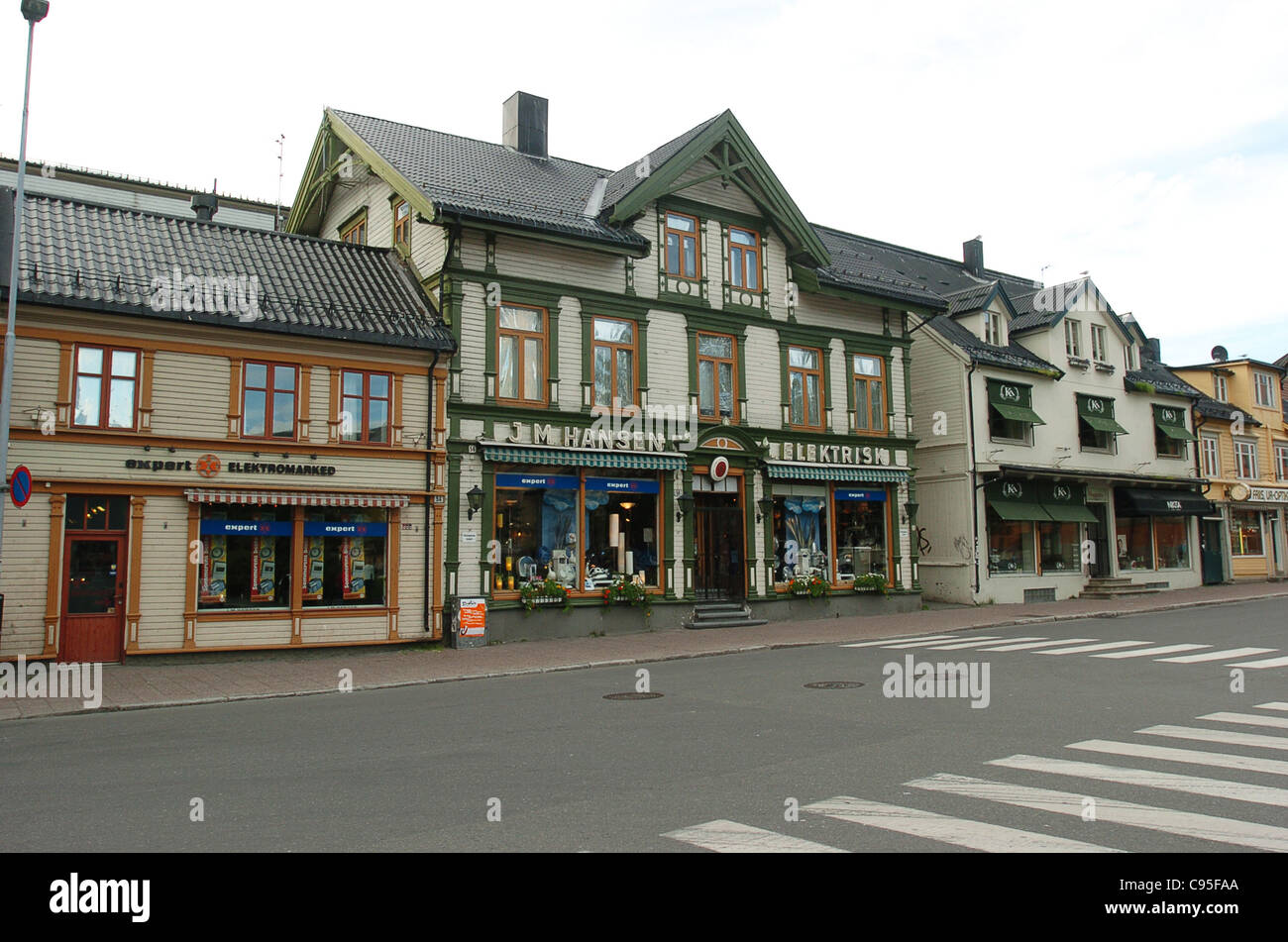 Negozi in Tromso Norvegia Foto Stock