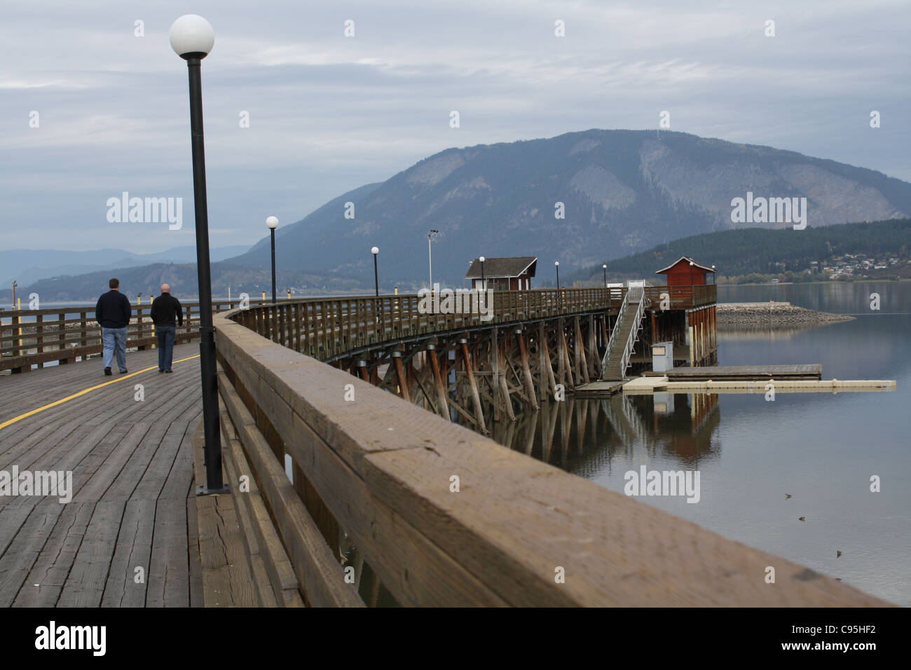 Salmon Arm BC British Columbia Pier Foto Stock
