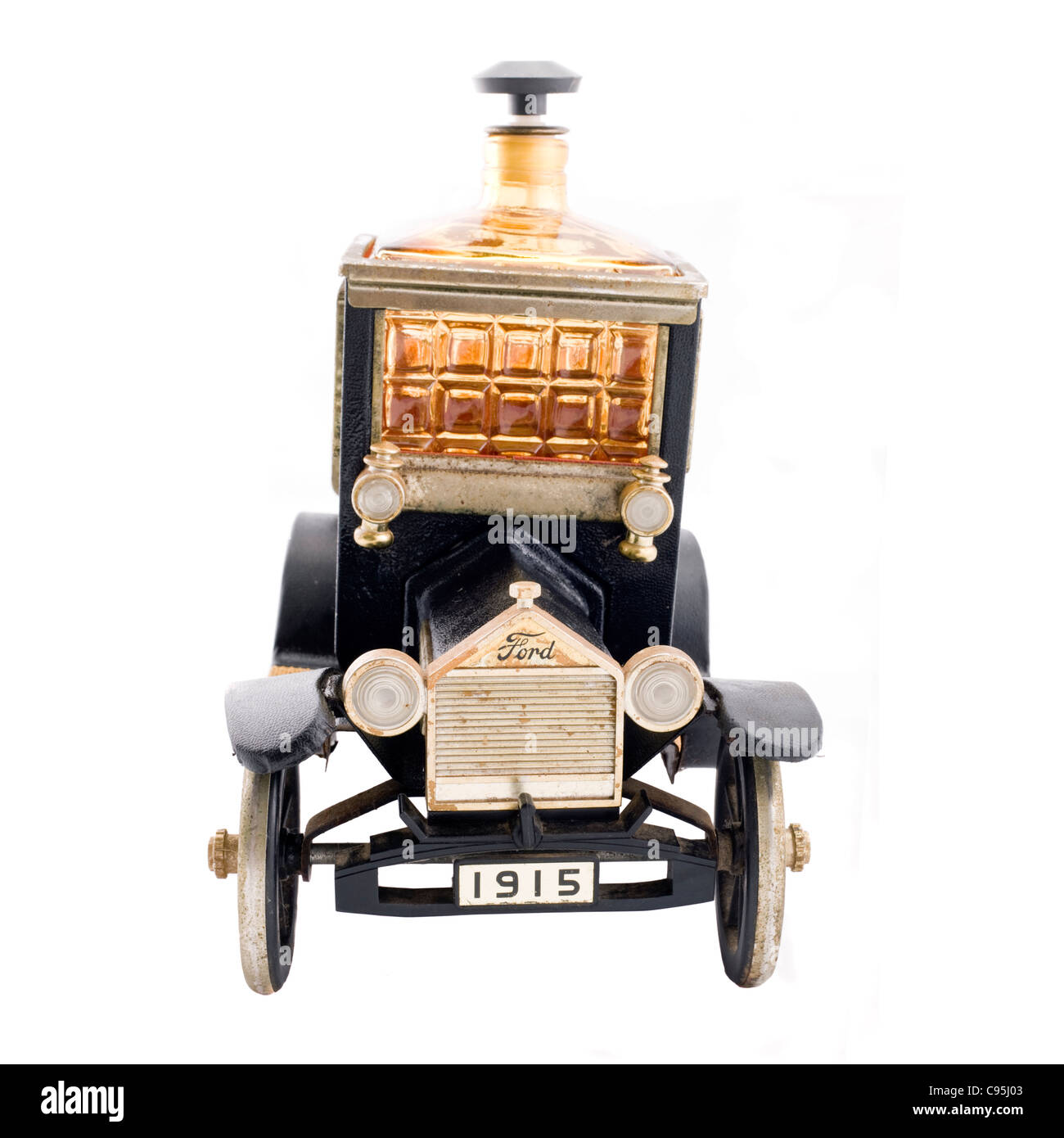 Bella e antica Whiskey Decanter replica del 1915 Modello T Ford Foto Stock