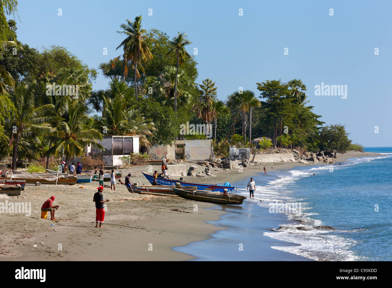 Spiaggia di Manatuto, Timor orientale, Asia Foto Stock