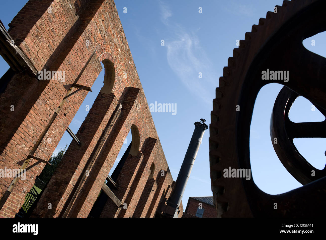 Rovine di Tredegar Iron Works, ora una guerra civile del Centro Visitatori, Richmond, Virginia Foto Stock