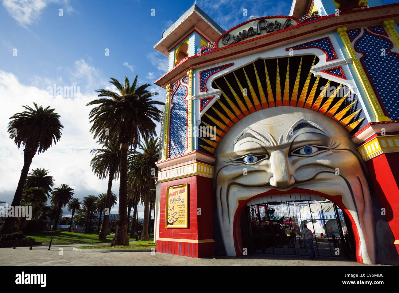 Il Luna Park a St Kilda a Melbourne, Victoria, Australia Foto Stock