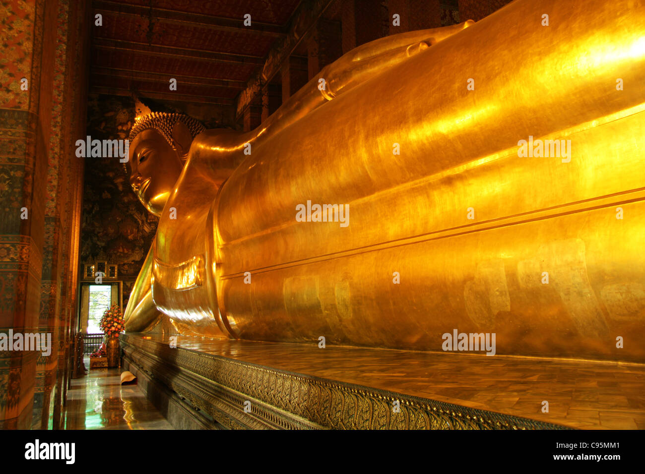 Wat Pho (il Tempio del Buddha reclinato) Foto Stock