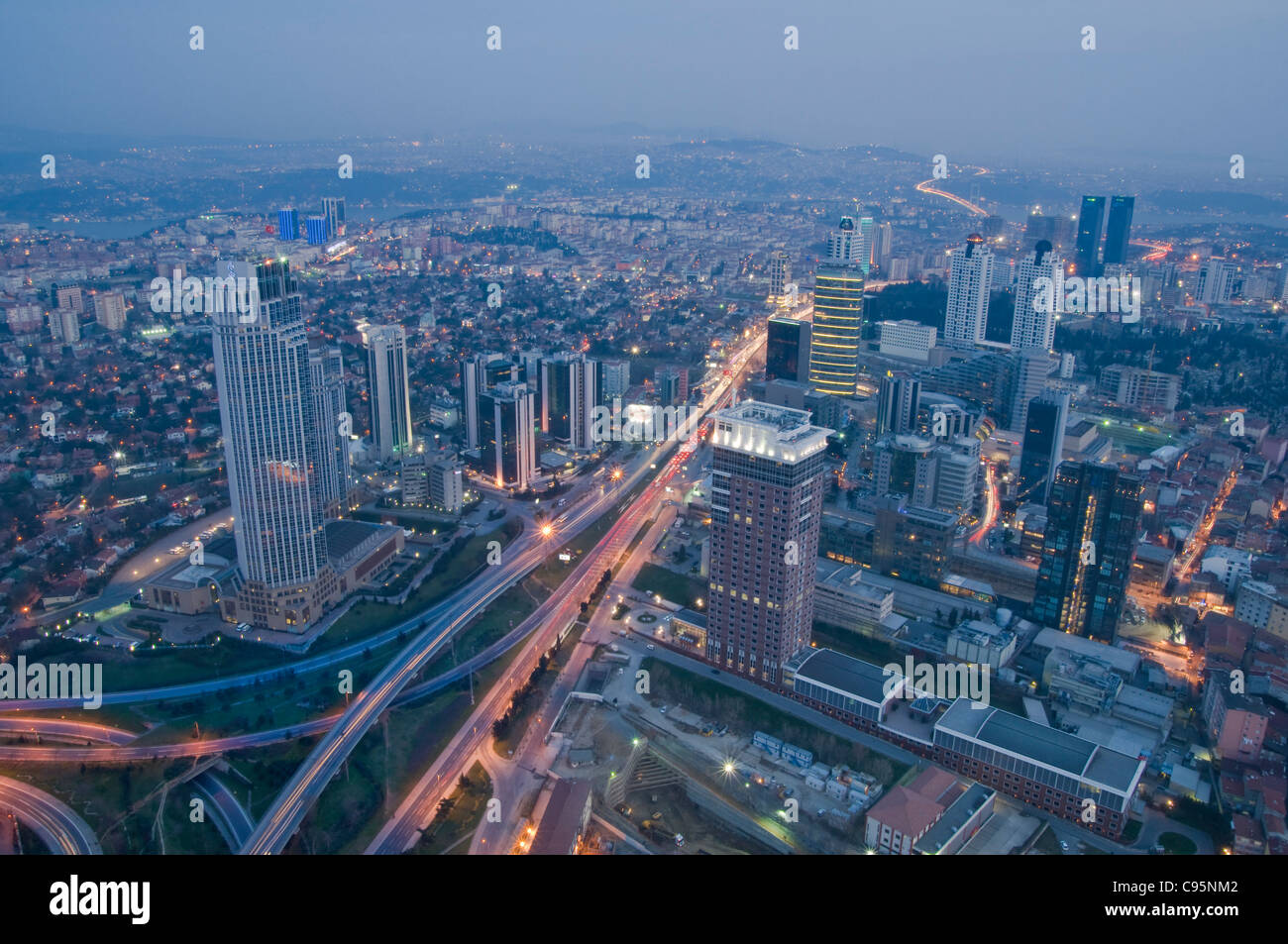 Levent è un quartieri degli affari di Istanbul , Turchia Foto Stock