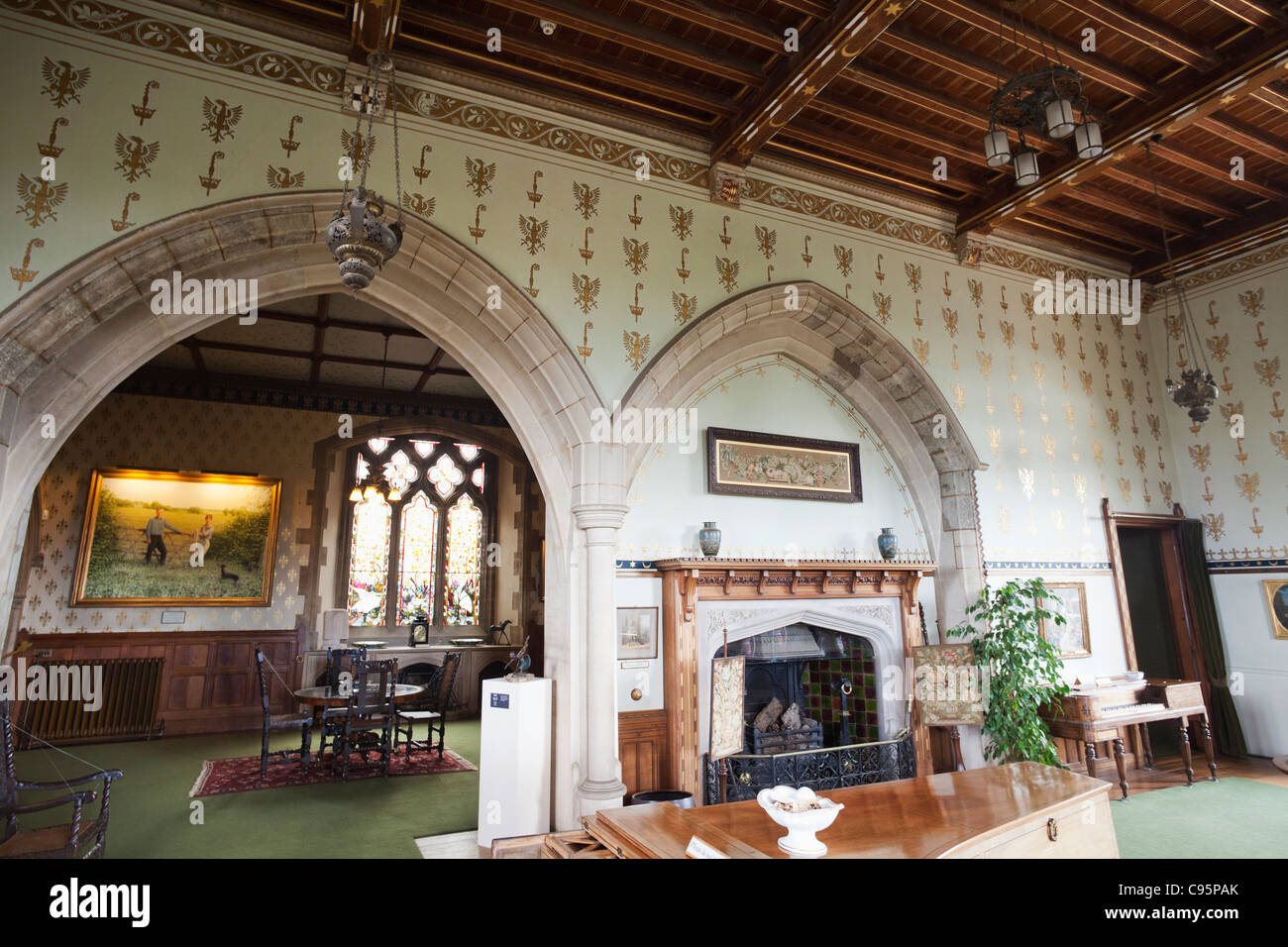 Inghilterra, Hampshire, New Forest, Beaulieu, interni di Beaulieu Palace House Foto Stock