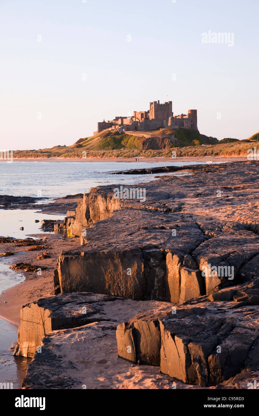Inghilterra, Northumberland, Bamburgh, Bamburgh Castle Foto Stock