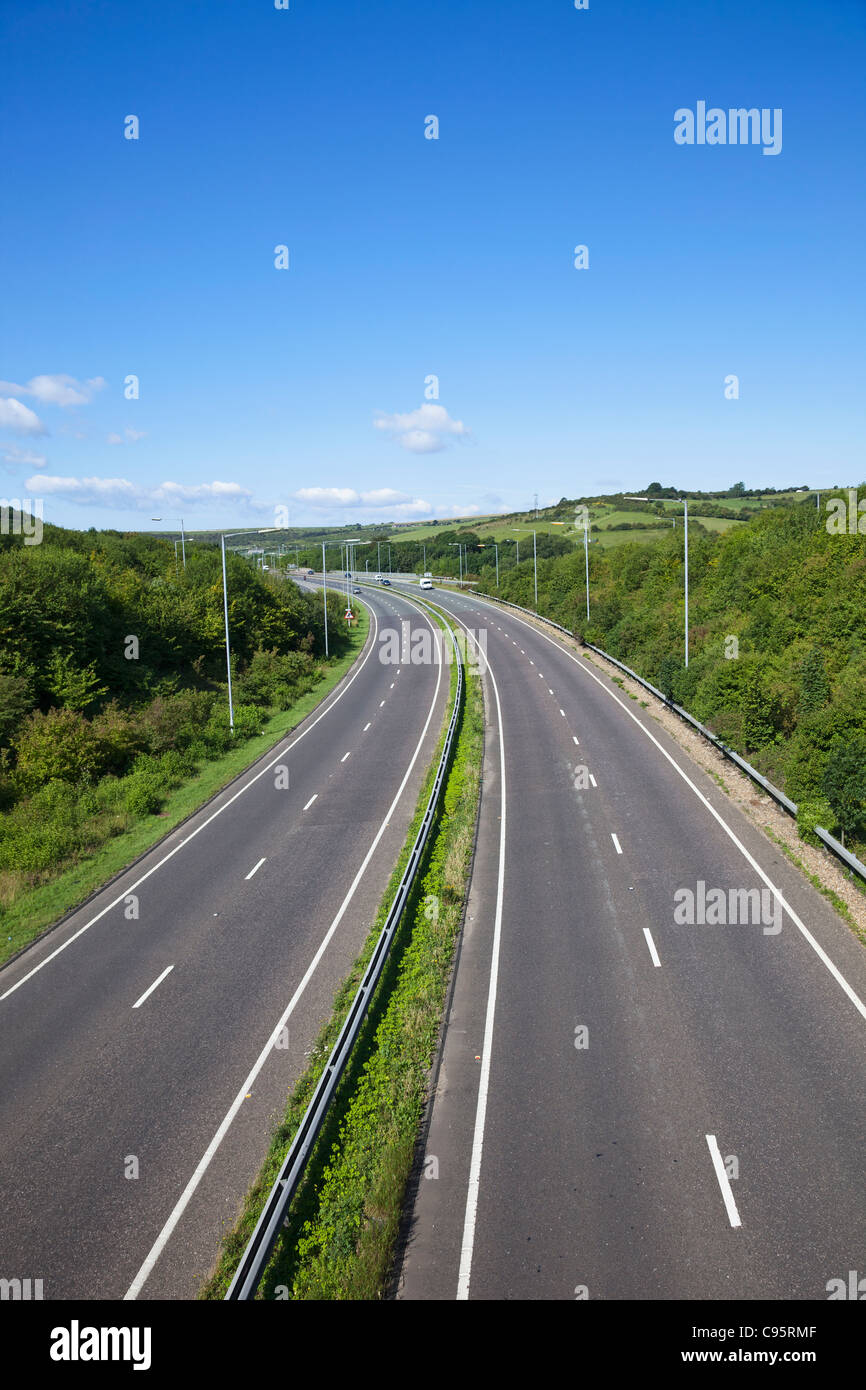 Inghilterra, East Sussex, Vuoto autostrada vicino a Brighton Foto Stock