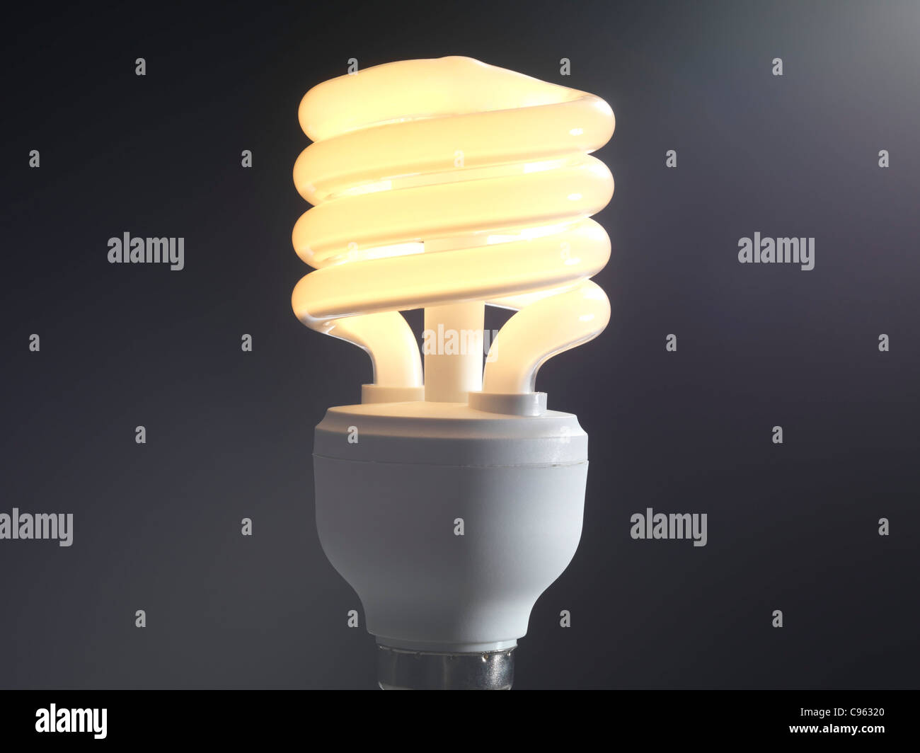 Lampadina a risparmio energetico. Foto Stock