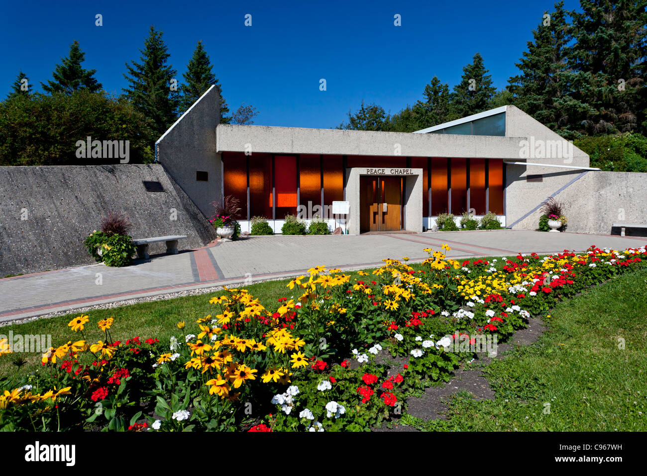 La Cappella della Pace alla pace internazionale sul giardino del North Dakota e Manitoba confine. Foto Stock