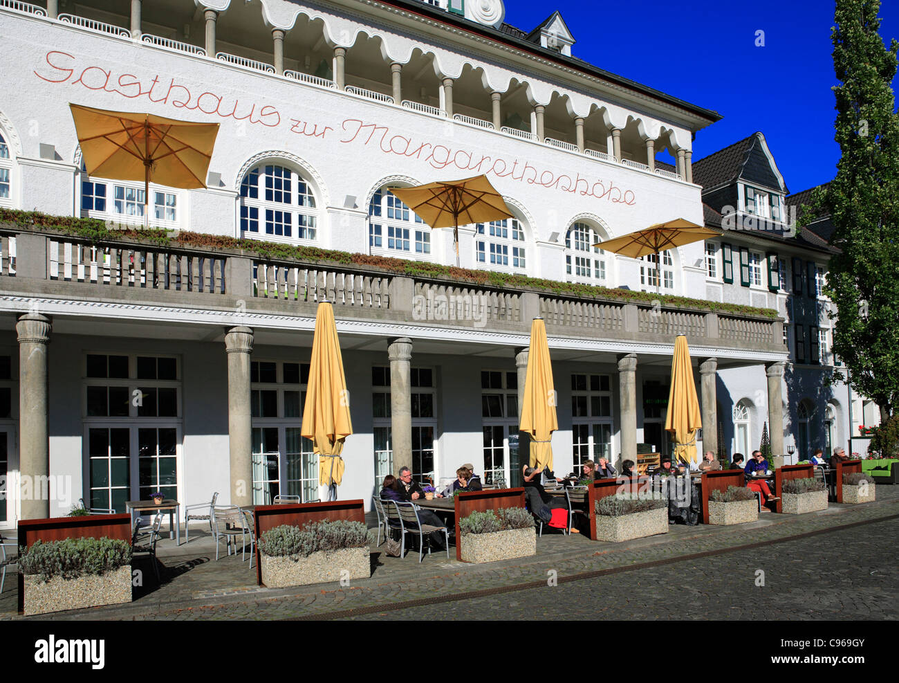 Hotel e ristorante in città giardino storica margarethenhöhe da margarethe krupp essen Renania settentrionale - Vestfalia Germania Europa Foto Stock