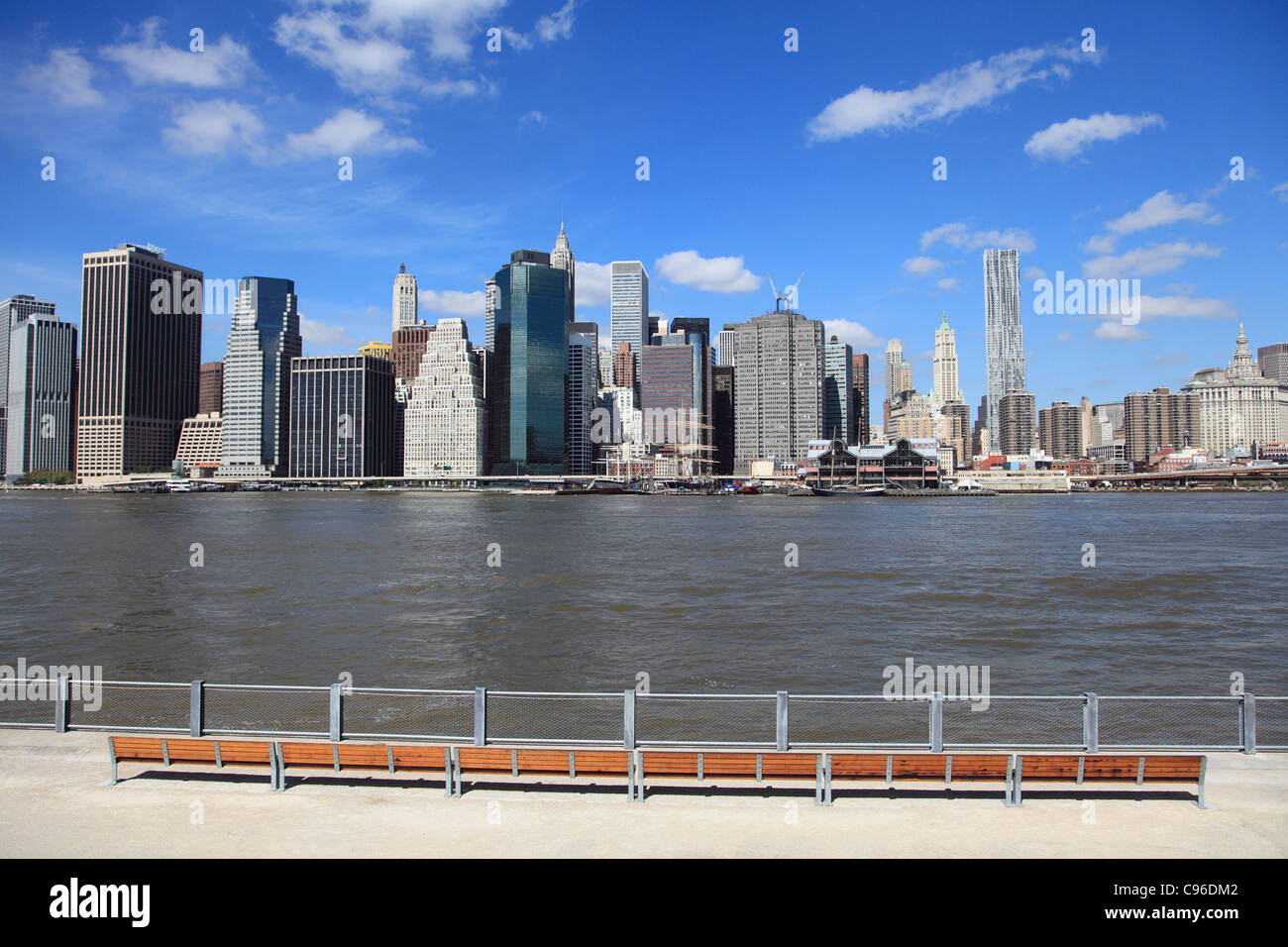 Ponte di Brooklyn Park, Pier 1, Brooklyn, New York City, Stati Uniti d'America Foto Stock
