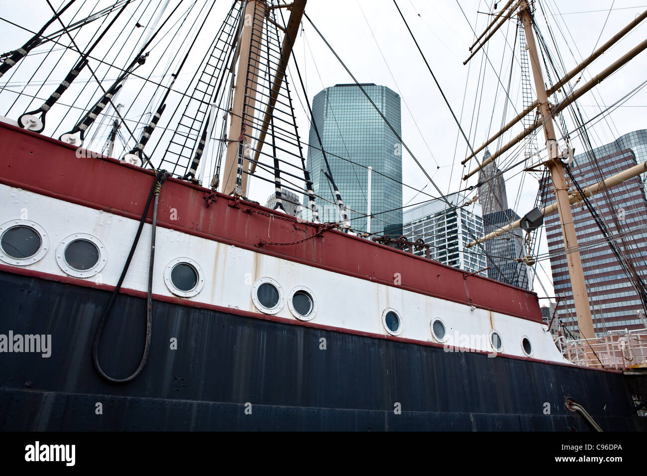 Pechino nave al South Street Seaport, New York City Foto Stock