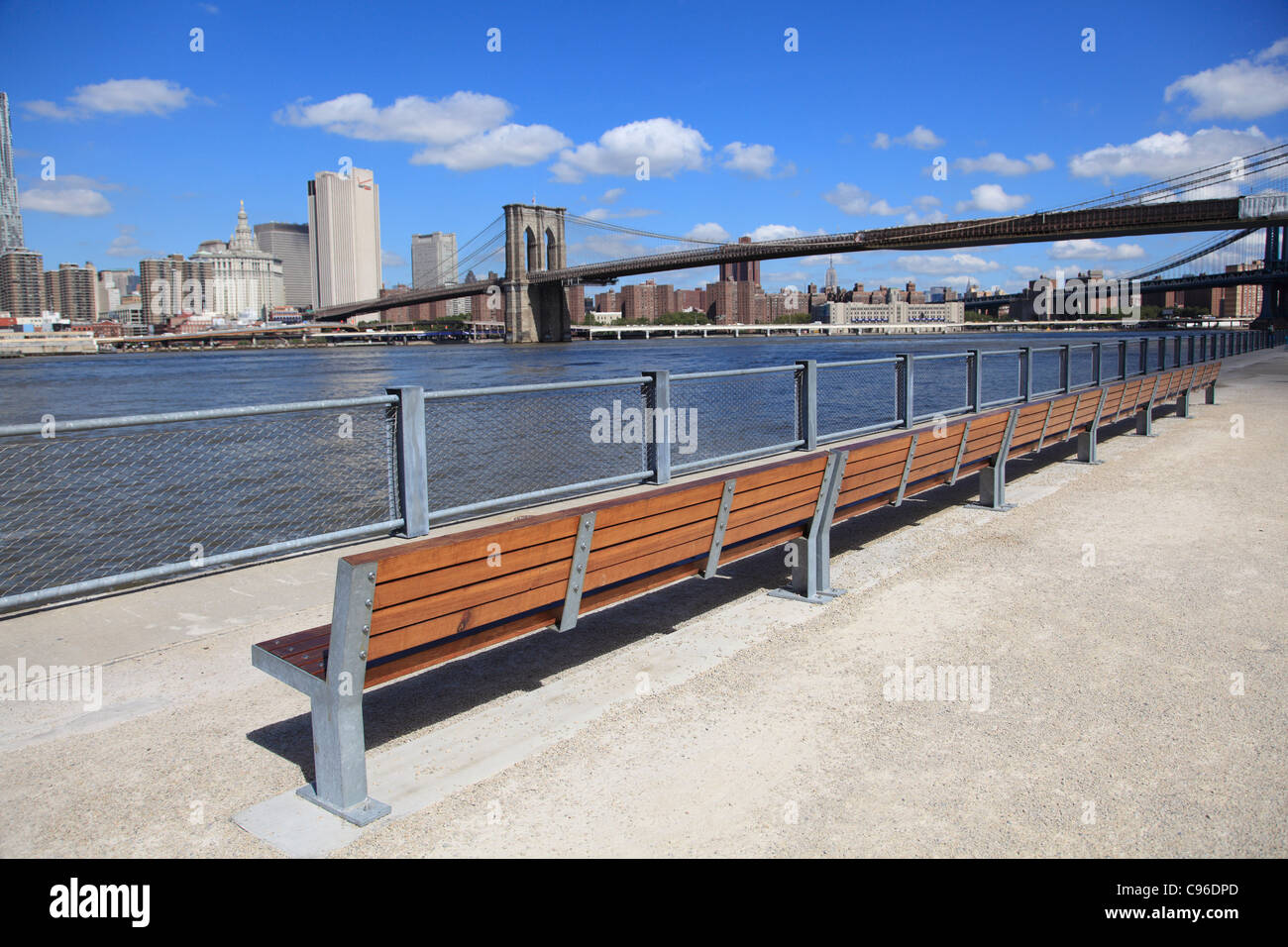 Ponte di Brooklyn Park, Pier 1, Brooklyn, New York City, Stati Uniti d'America Foto Stock