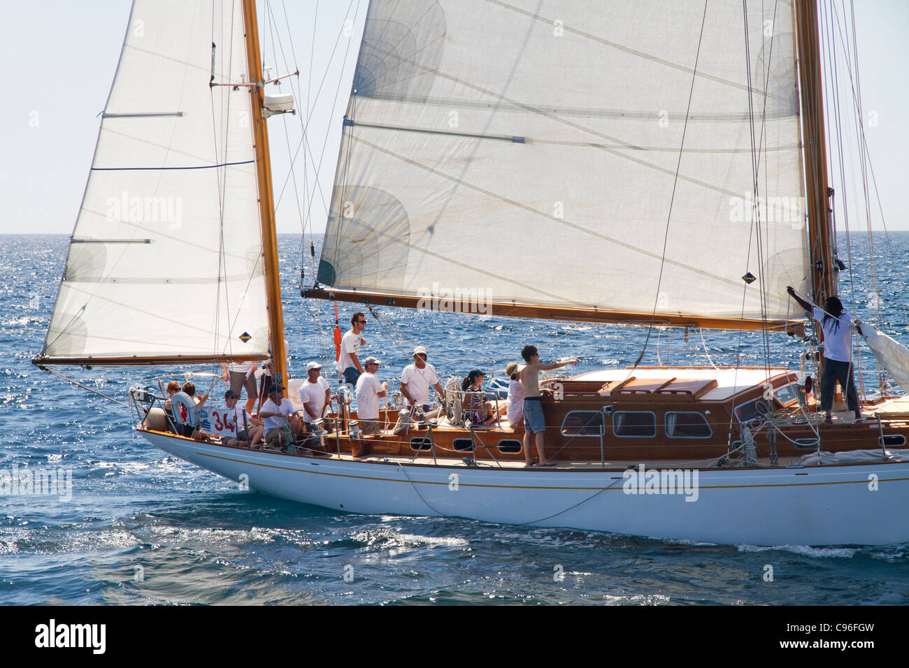 Classic yacht barche a vela Sailing Cup regata Palma de Maiorca Baleari Spagna Trofeo Almirante 2011 Foto Stock