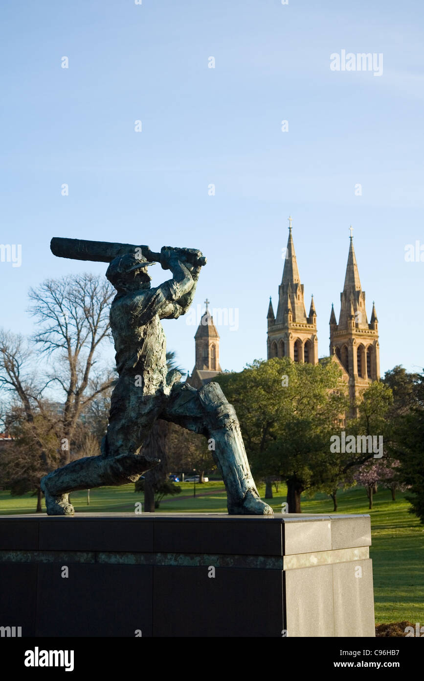 Statua di Don (Sir Donald Bradman). Adelaide, South Australia, Australia Foto Stock