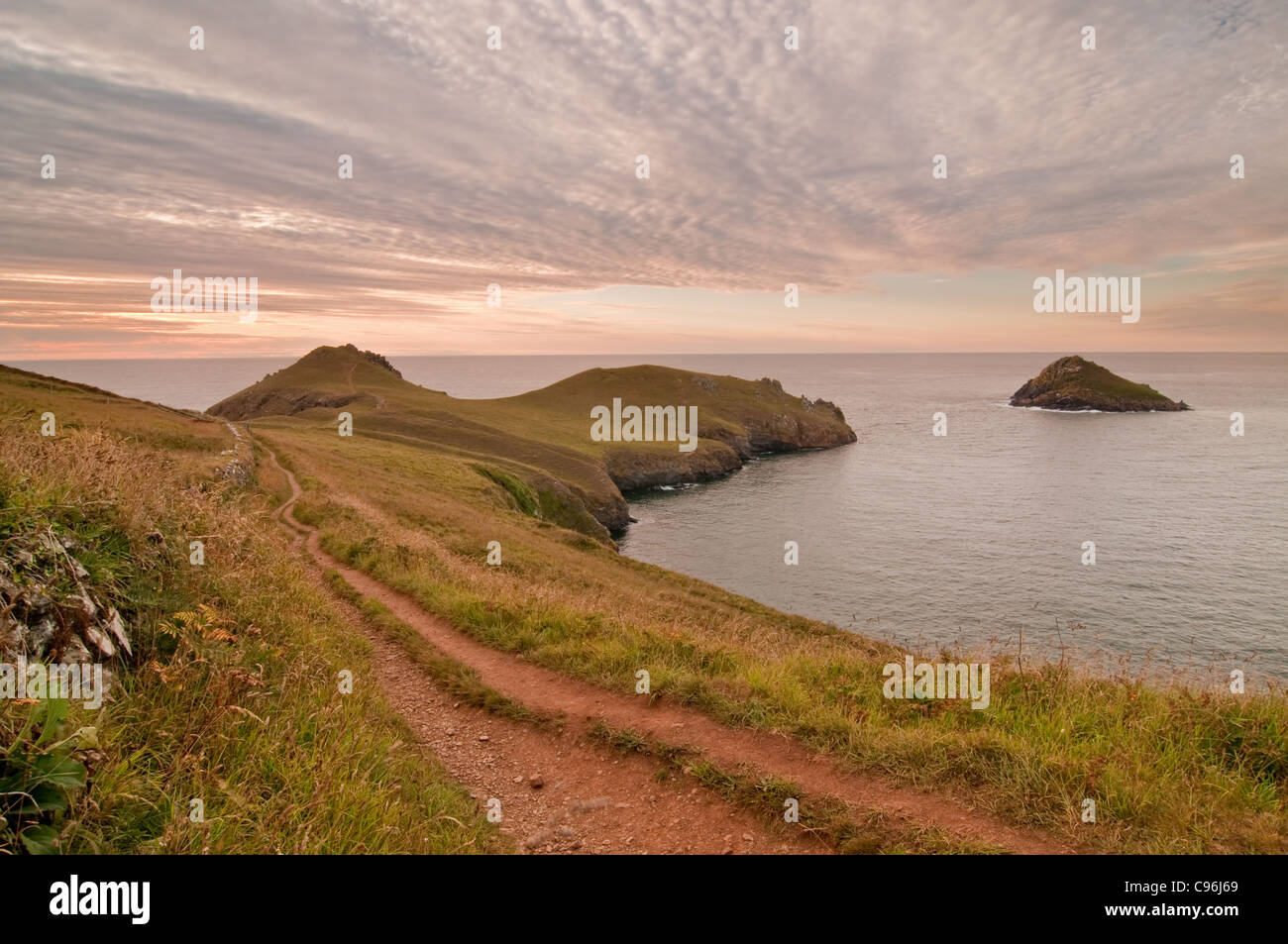 Le groppe Pentire Capo North Cornwall Foto Stock