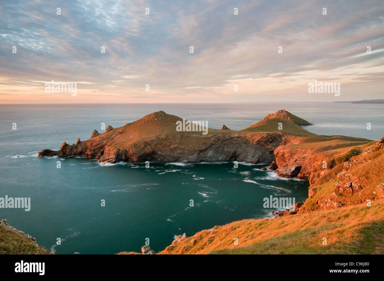 Le groppe Pentire Capo North Cornwall Foto Stock