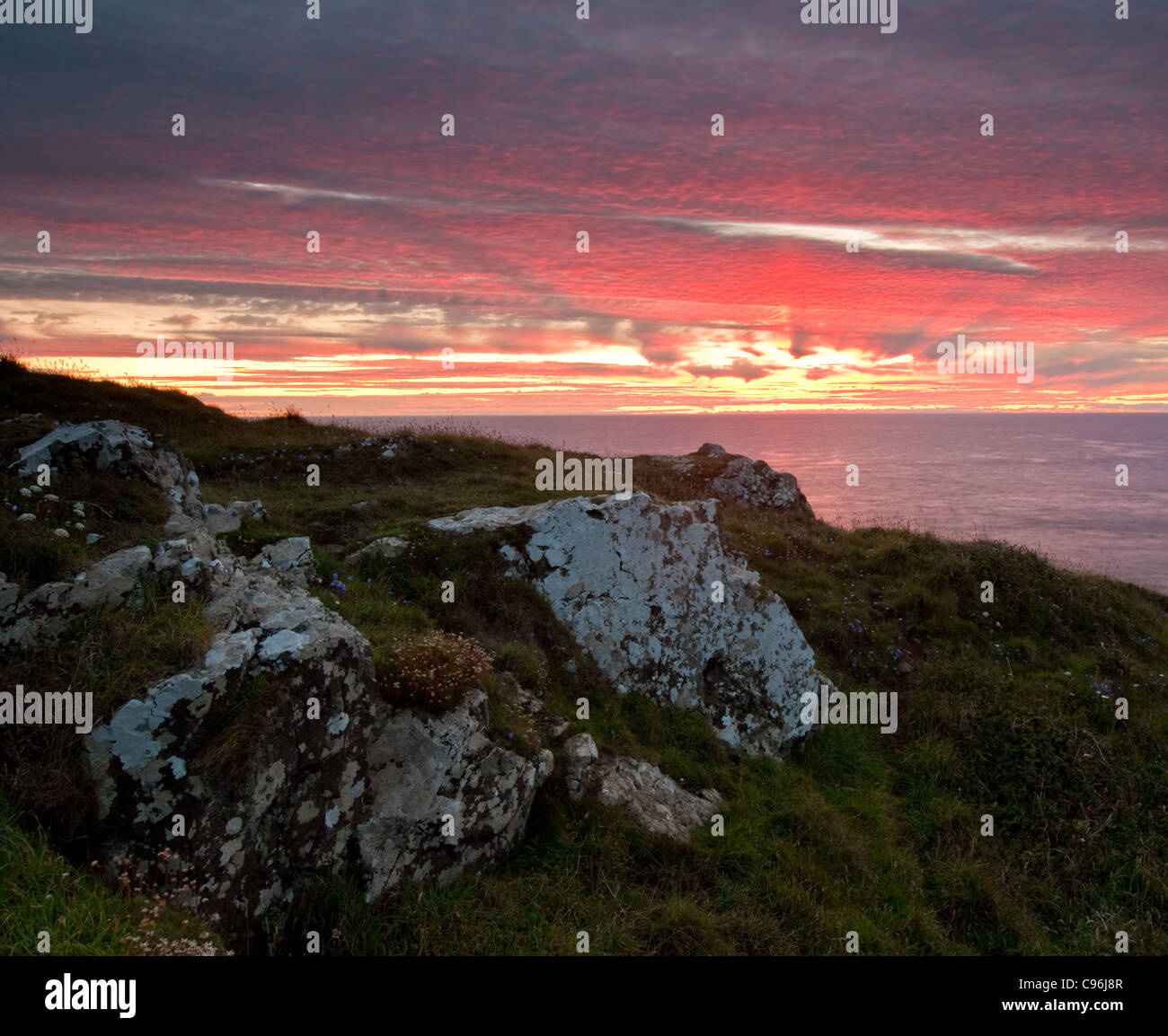 Le groppe Pentire Capo North Cornwall Foto Stock