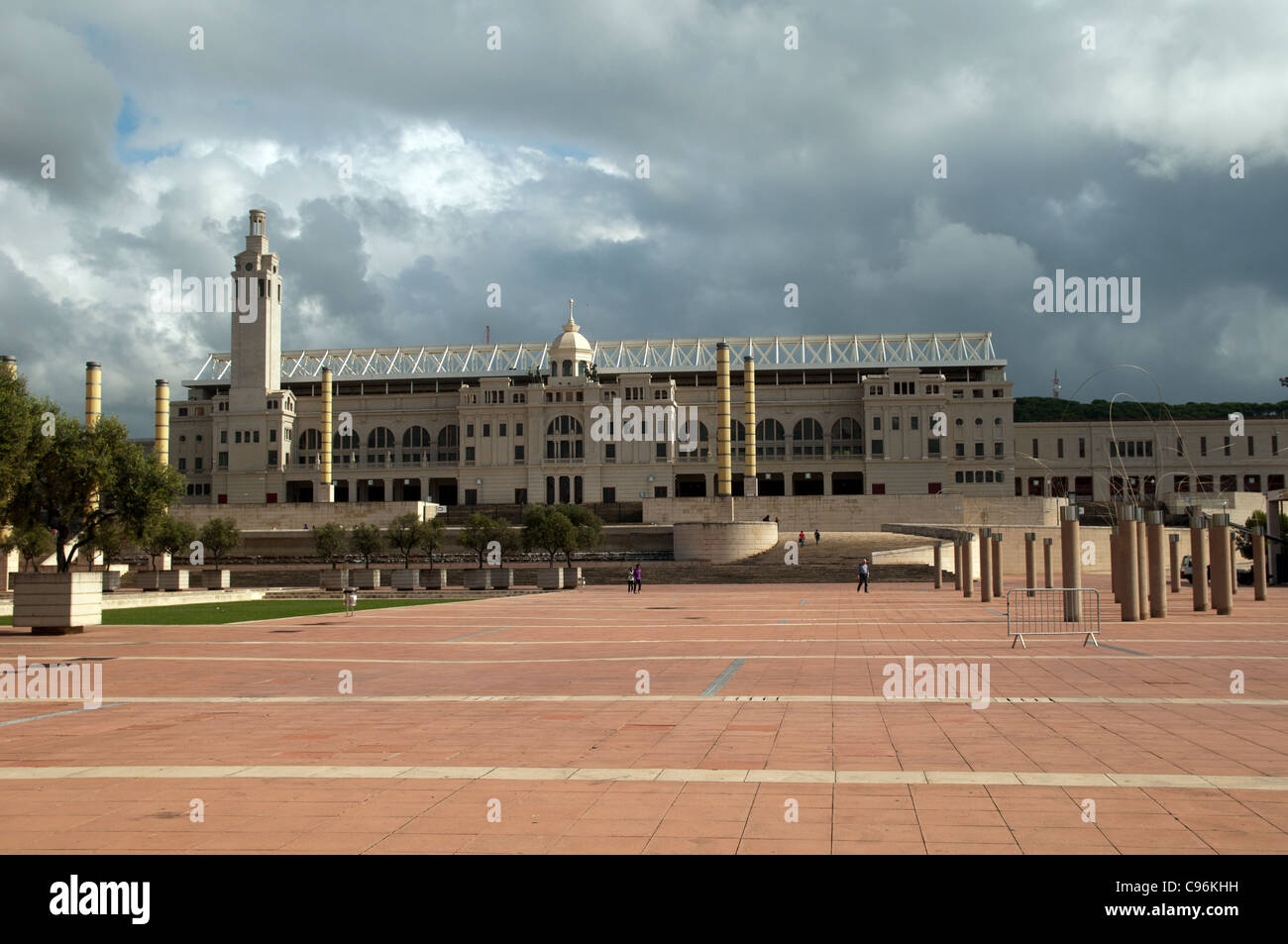 Estadi Olímpic Lluís Companys, Anella olimpica, Barcellona, Spagna Foto Stock