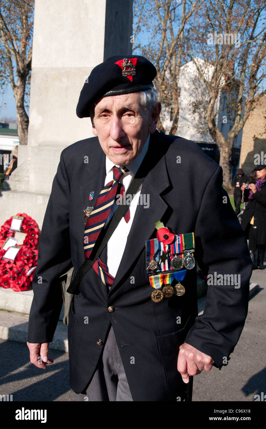 Ricordo Domenica, veterano Jack Webb , 87, sbarcati a Juno Beach. 5° Battaglione Royal Berkshire reggimento, Foto Stock