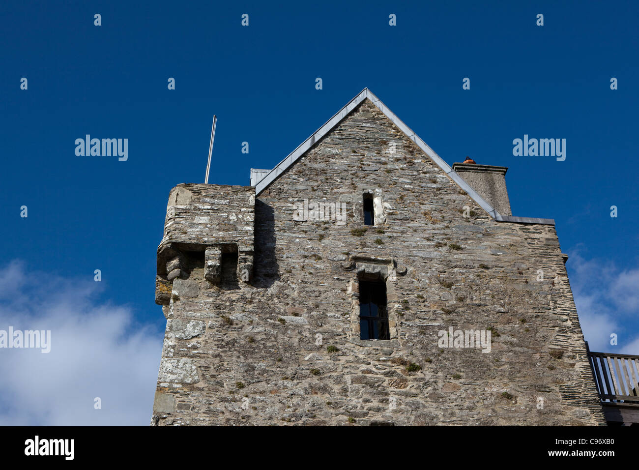L'O'Driscoll castello, - nel villaggio di pescatori di Baltimora, West Cork, Irlanda Foto Stock