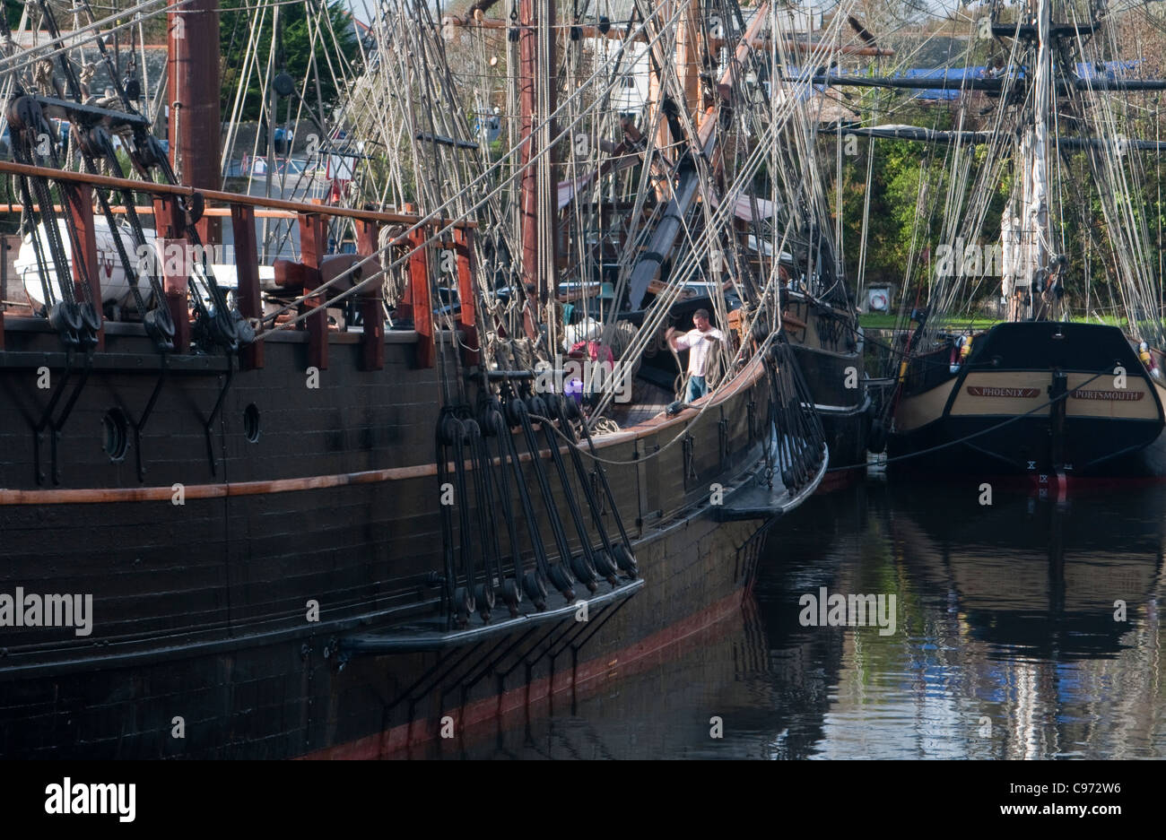 Charlestown Tall Ships St Austell Cornwall Foto Stock Charlestown Tall Ships St Austell Cornwall Foto Stock