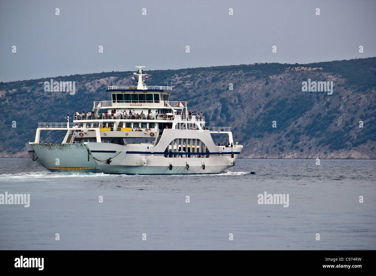 Adriatic traghetto, publice il trasporto via mare, Cres, Croazia Foto Stock