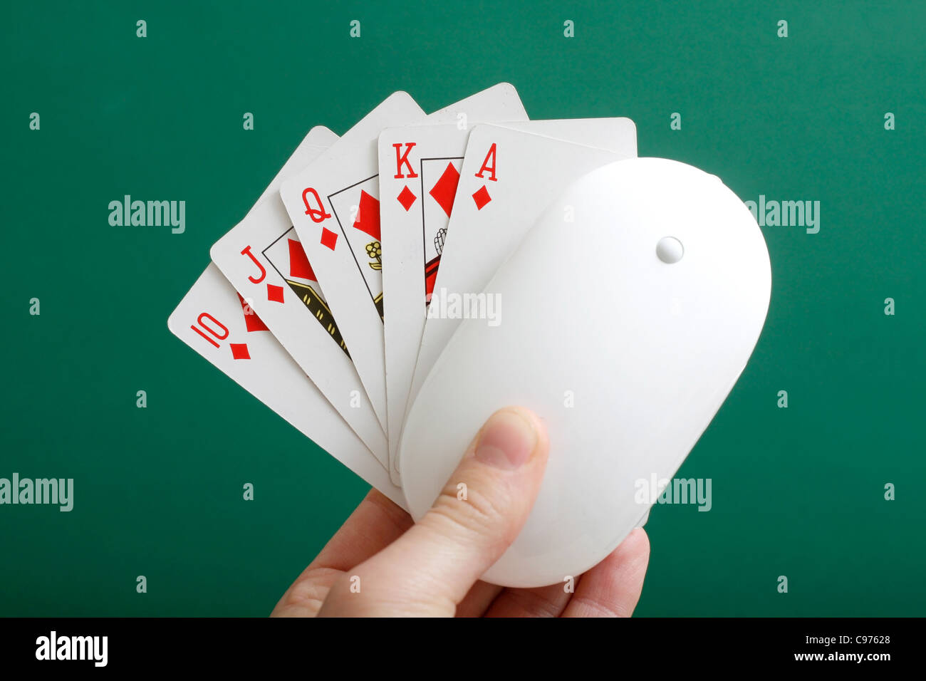 Quadro concettuale di poker online Foto Stock