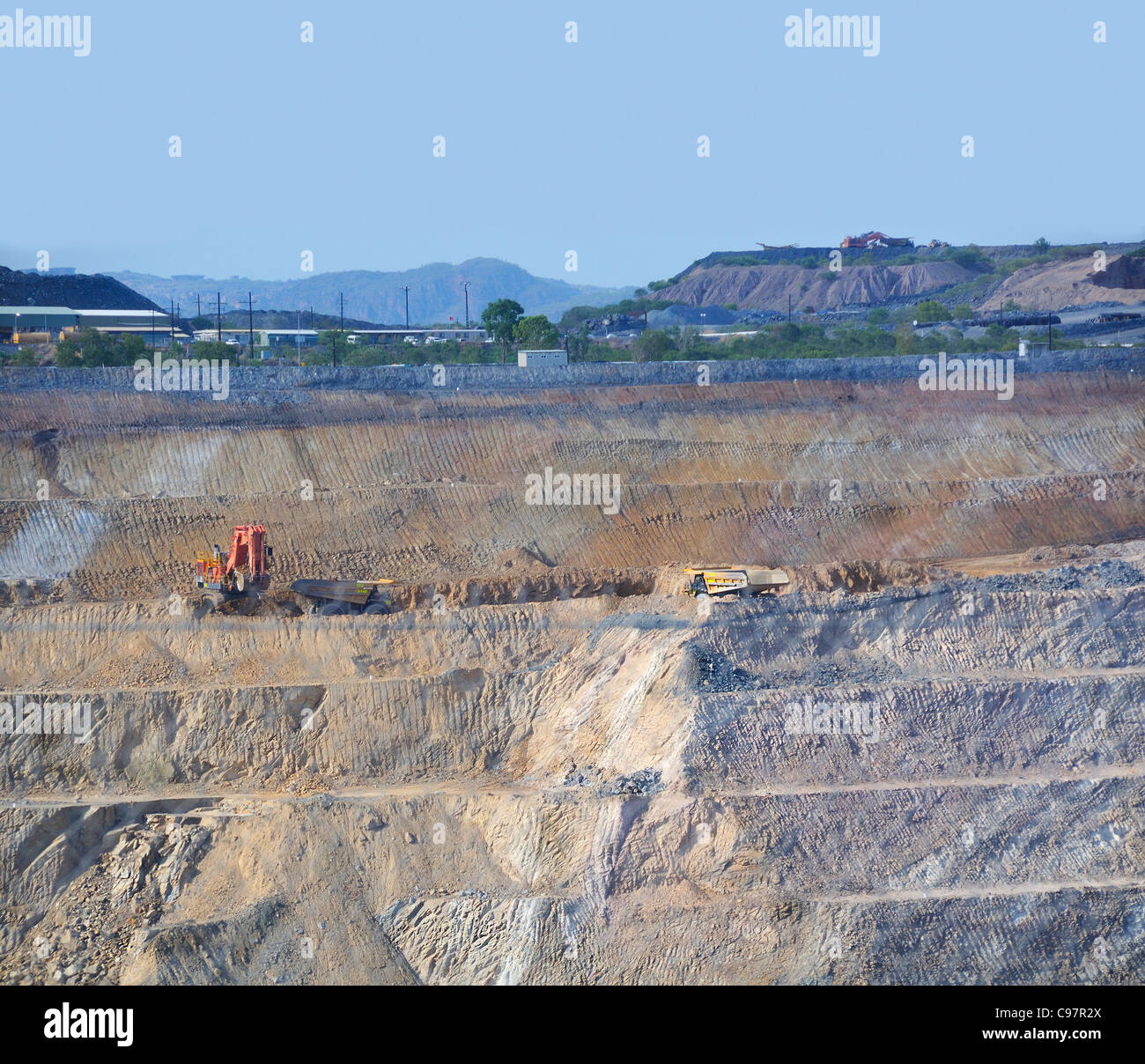 Vista del Ranger miniera di uranio, Kakadu, Territorio del Nord, l'Australia Foto Stock