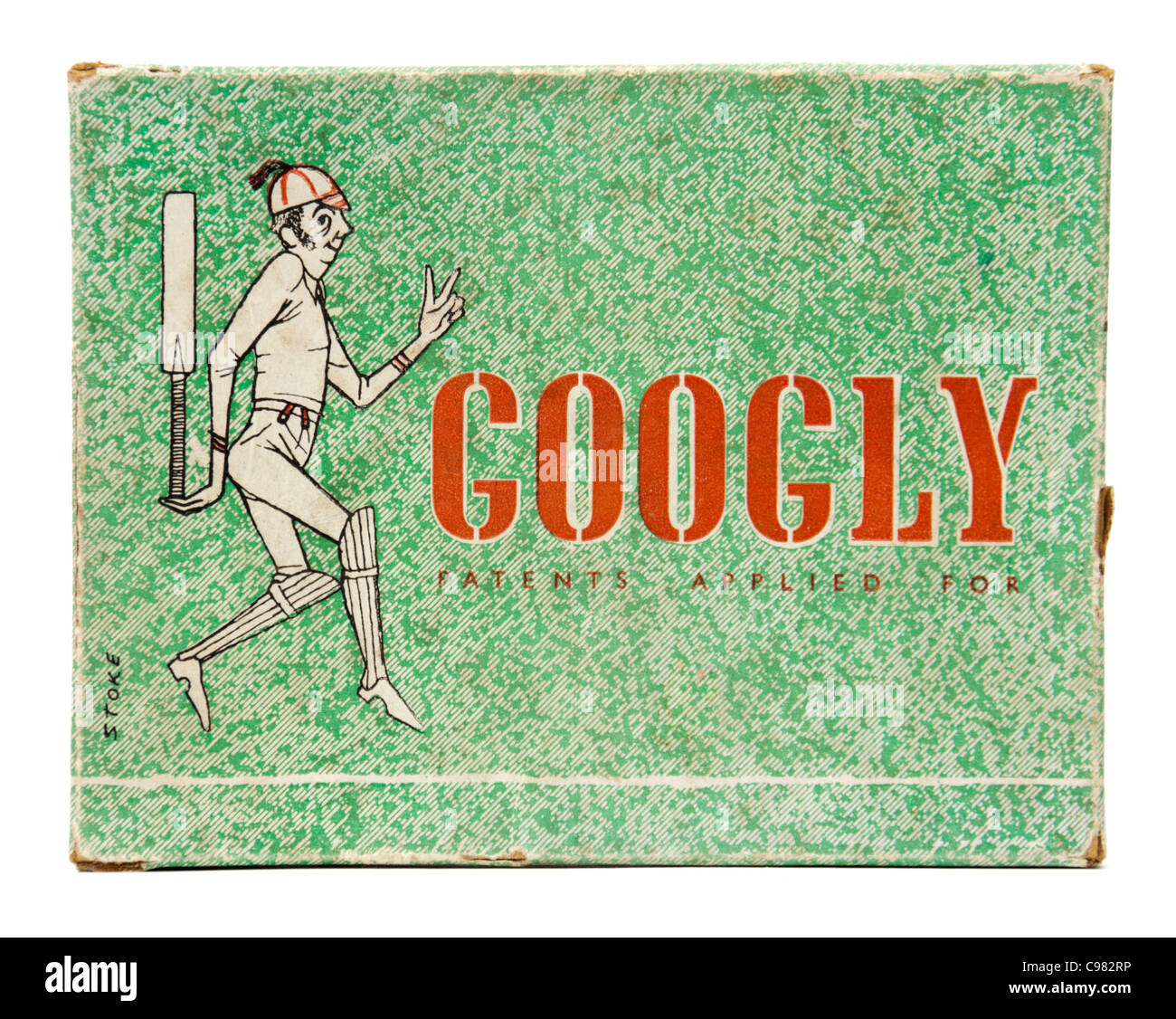 Vintage degli anni trenta 'Googly' cricket scheda di gioco da parte di Smith & Hallam Ltd, 52 Bedford Row, Londra Foto Stock