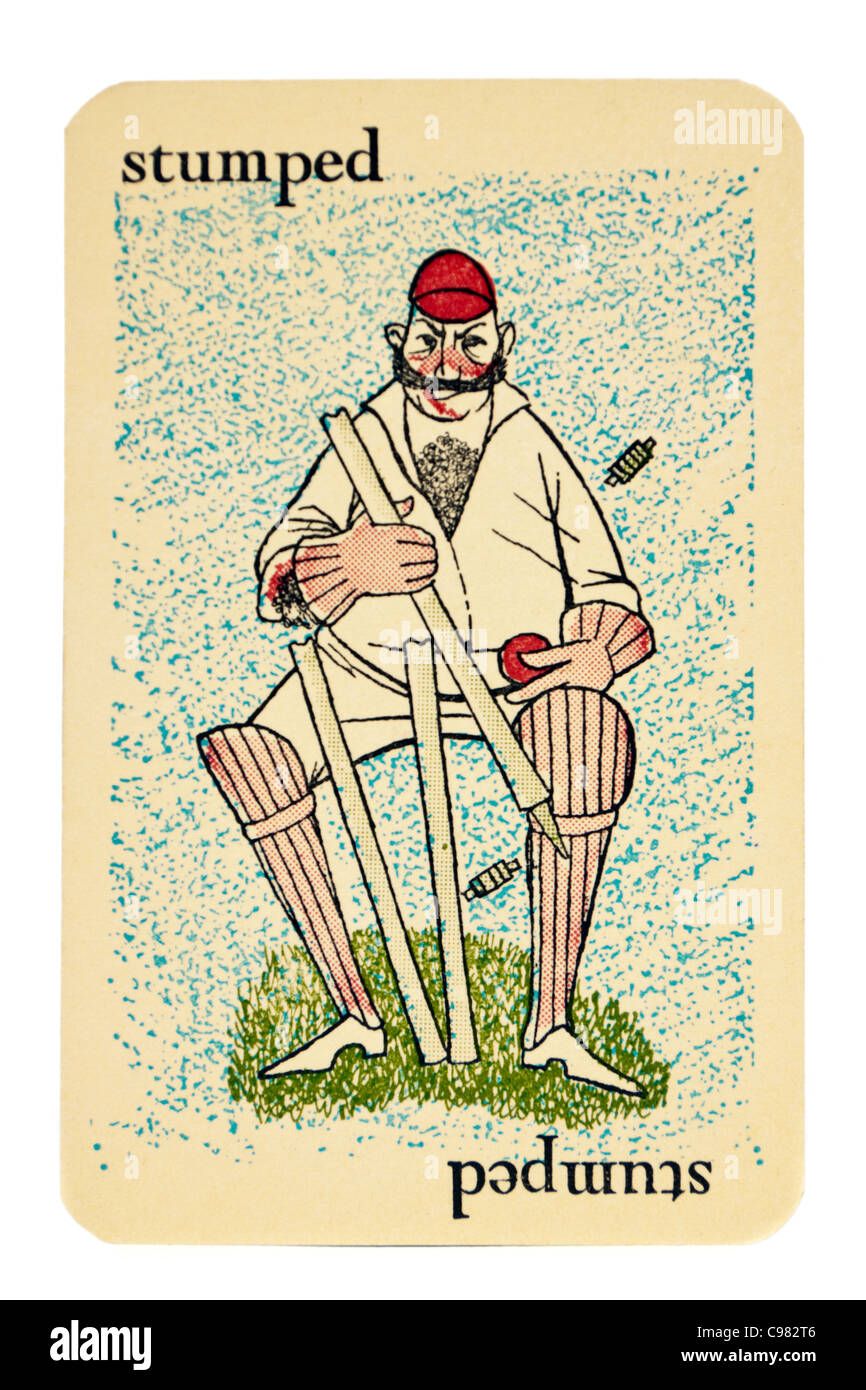 Esempio scheda dal vintage degli anni trenta 'Googly' cricket scheda di gioco da parte di Smith & Hallam Ltd, 52 Bedford Row, Londra Foto Stock