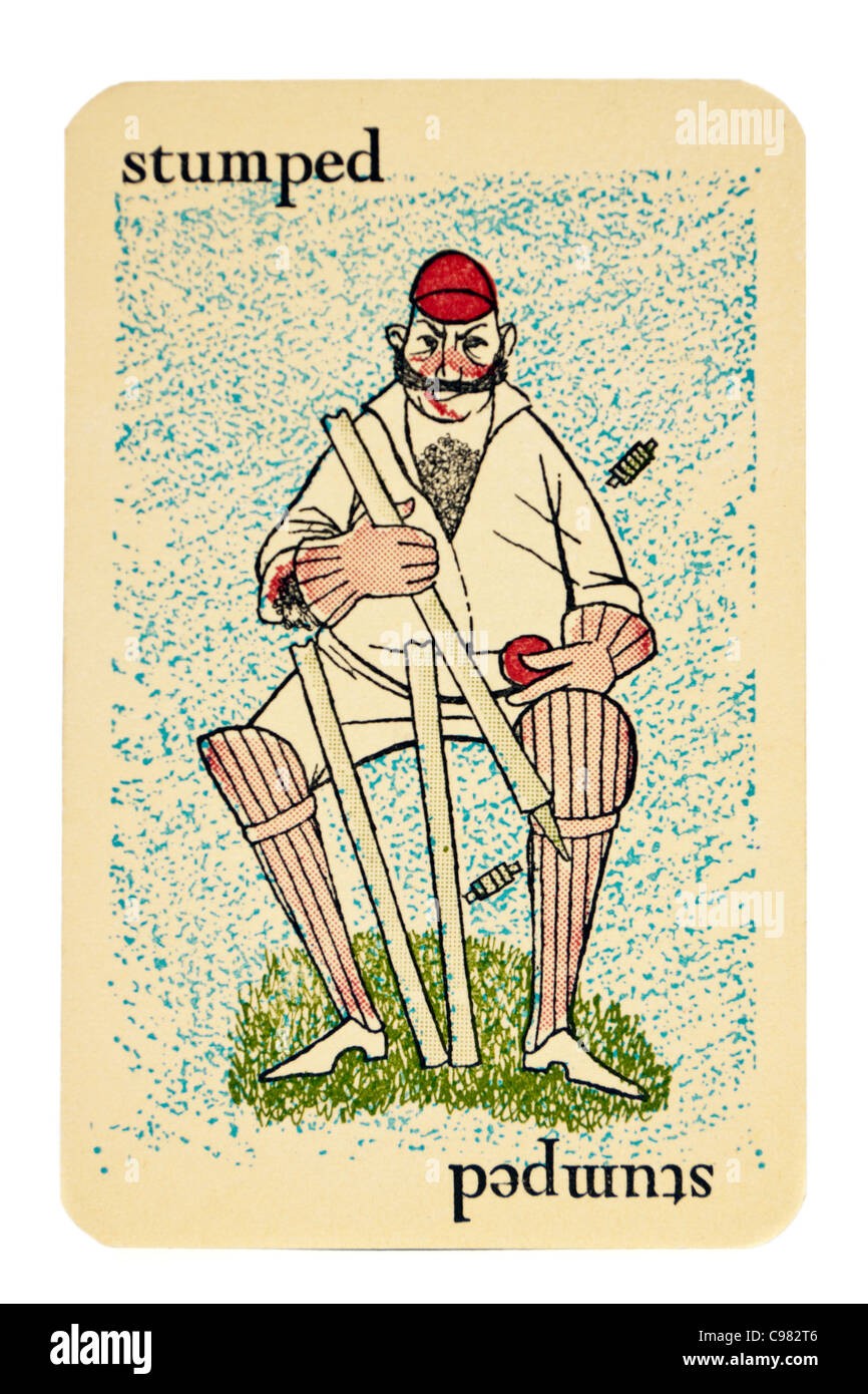 Esempio scheda dal vintage degli anni trenta 'Googly' cricket scheda di gioco da parte di Smith & Hallam Ltd, 52 Bedford Row, Londra Foto Stock