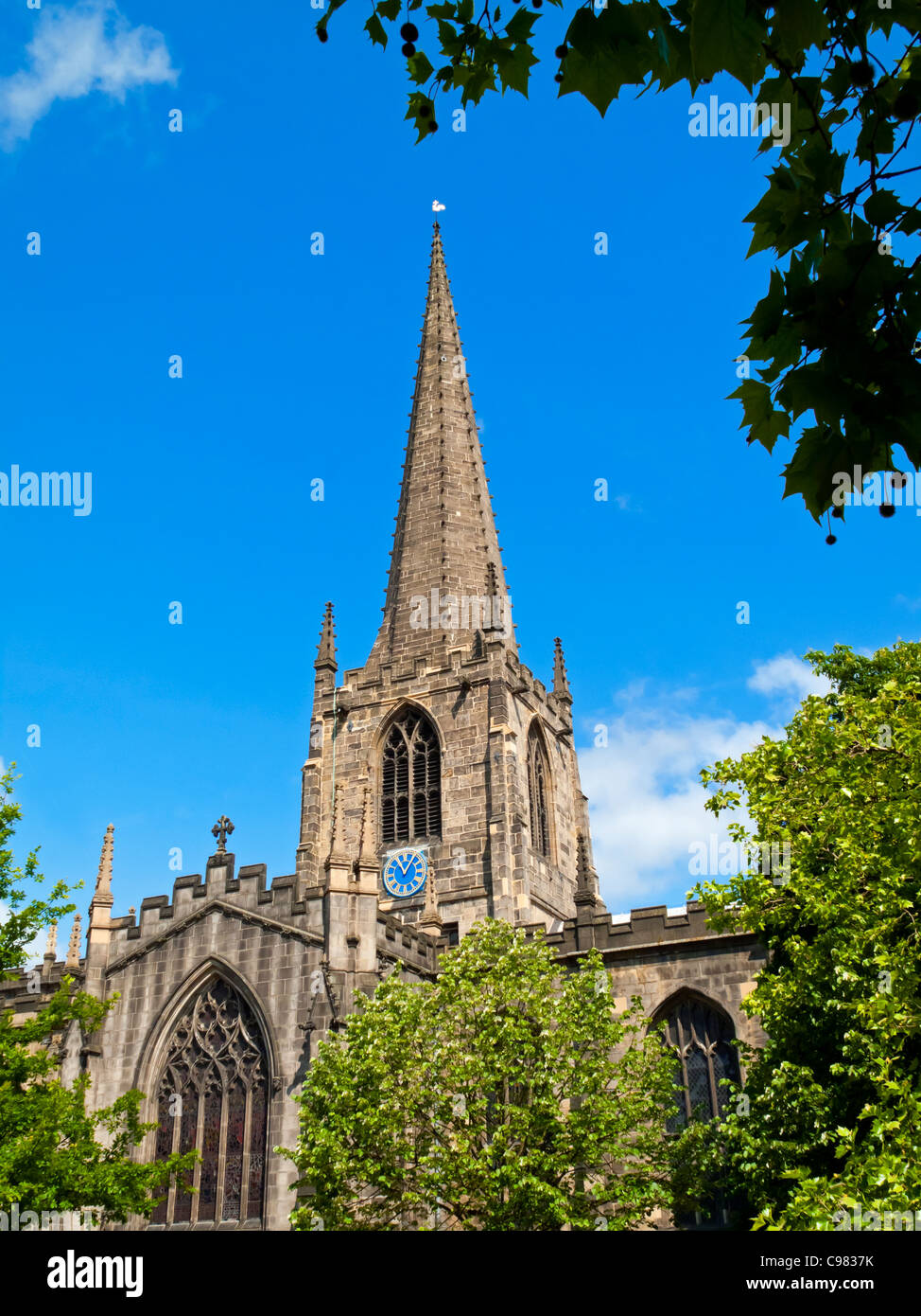 La Chiesa Cattedrale di San Pietro e di San Paolo nel centro della città di Sheffield South Yorkshire England Regno Unito Foto Stock