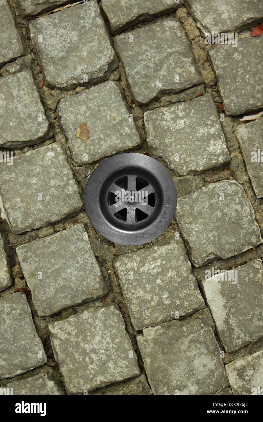 Un colpo di modo di trasmissione i ciottoli Foto Stock