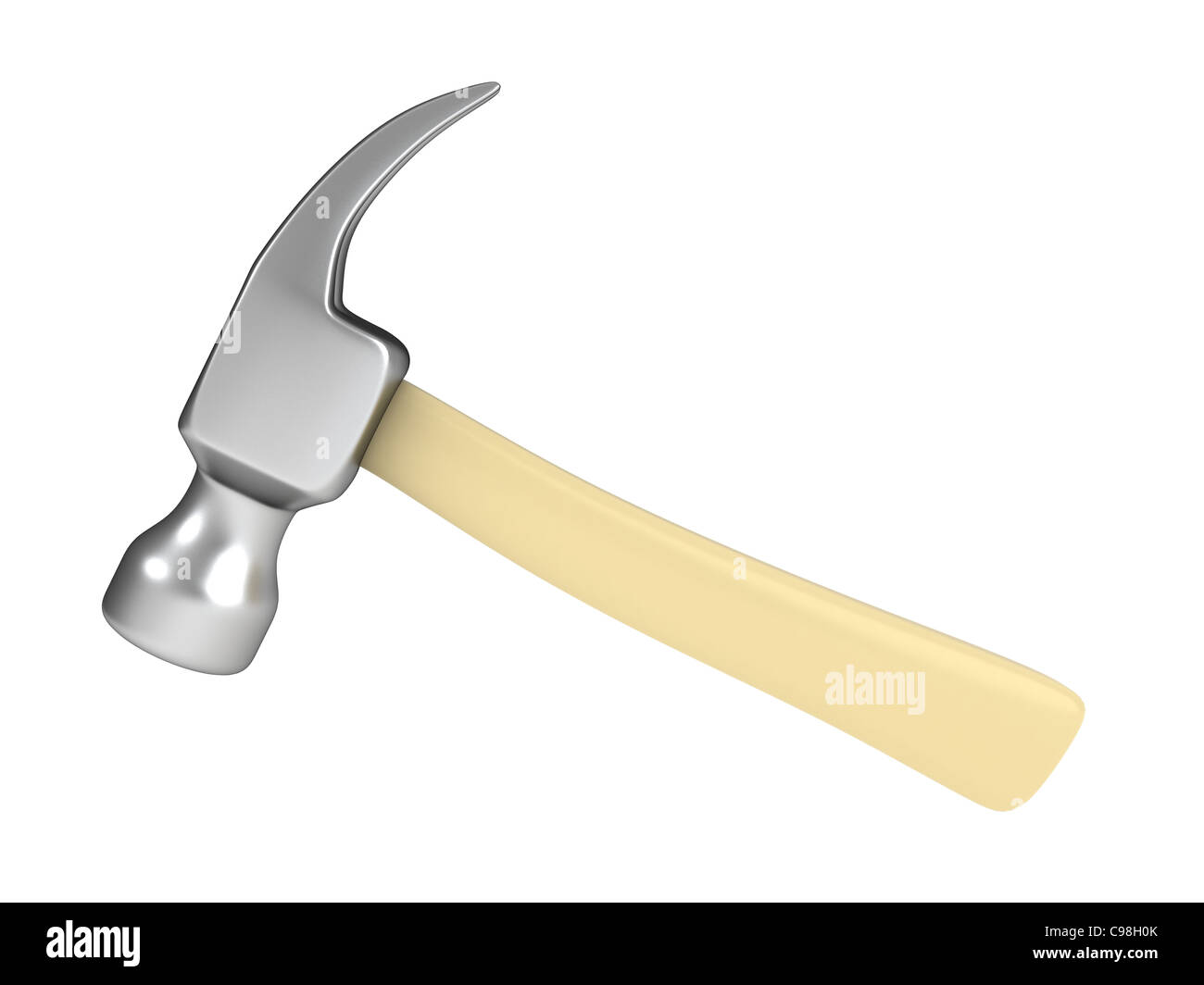 3D illustrazione di un martello Foto Stock