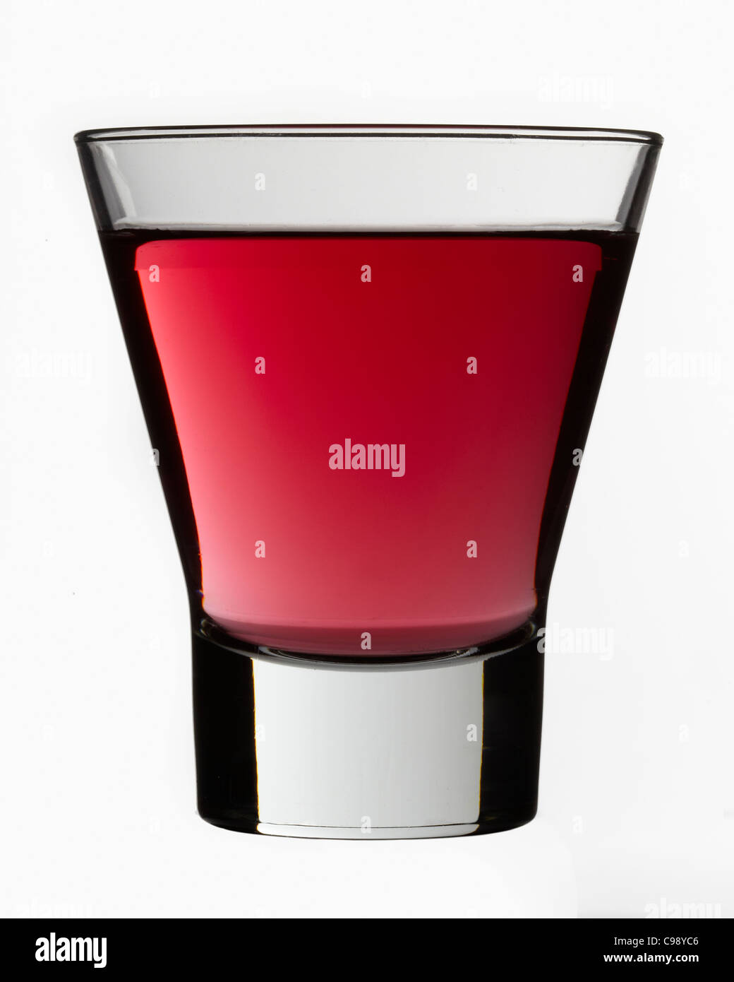 Un bicchiere di succo di frutta Foto Stock