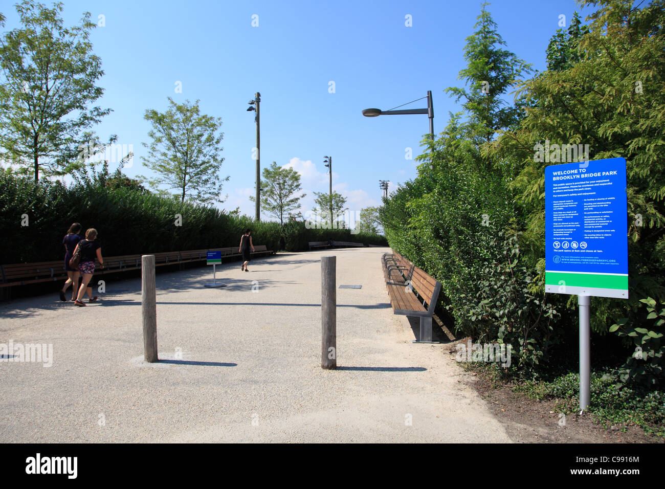 Ponte di Brooklyn Park, Pier 6, Brooklyn, New York City, Stati Uniti d'America Foto Stock