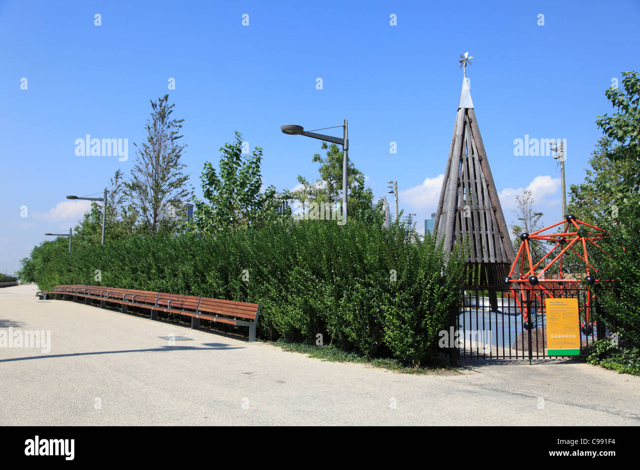 Ponte di Brooklyn Park, Pier 6, Brooklyn, New York City, Stati Uniti d'America Foto Stock