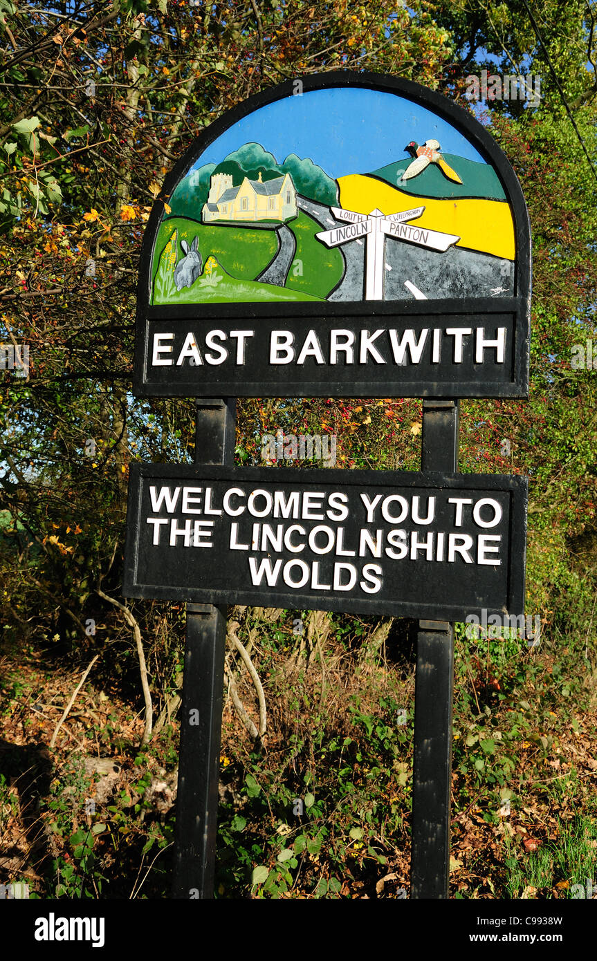 Oriente Barkwith Lincolnshire Wolds Inghilterra. Foto Stock