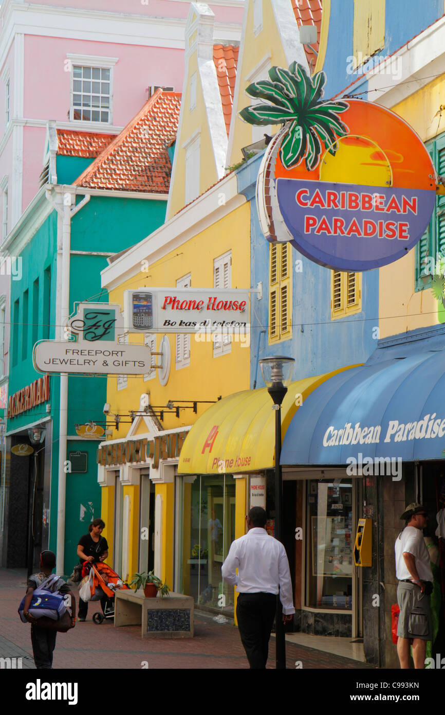 Willemstad Curao,Antille olandesi Leeward Lesser,Isole ABC,Panda,Herenstraat,shopping shopper shopping shopping negozi mercati di mercato mercatino b Foto Stock