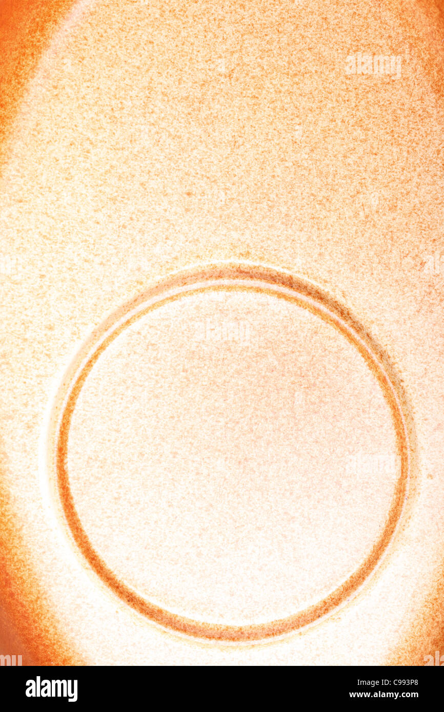 Marrone piattino in ceramica texture per cerchio di background nessuno Foto Stock