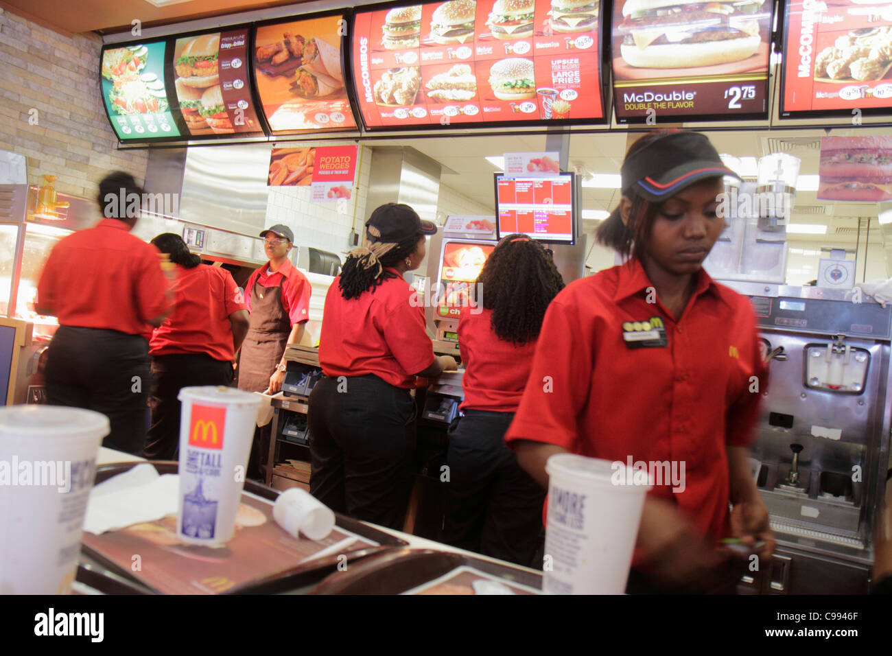 Willemstad Curao,Antille olandesi minori Leeward,Isole ABC,Panda,Prinsenstraat,McDonald's,ristorante ristoranti ristorazione caffè, fast f Foto Stock