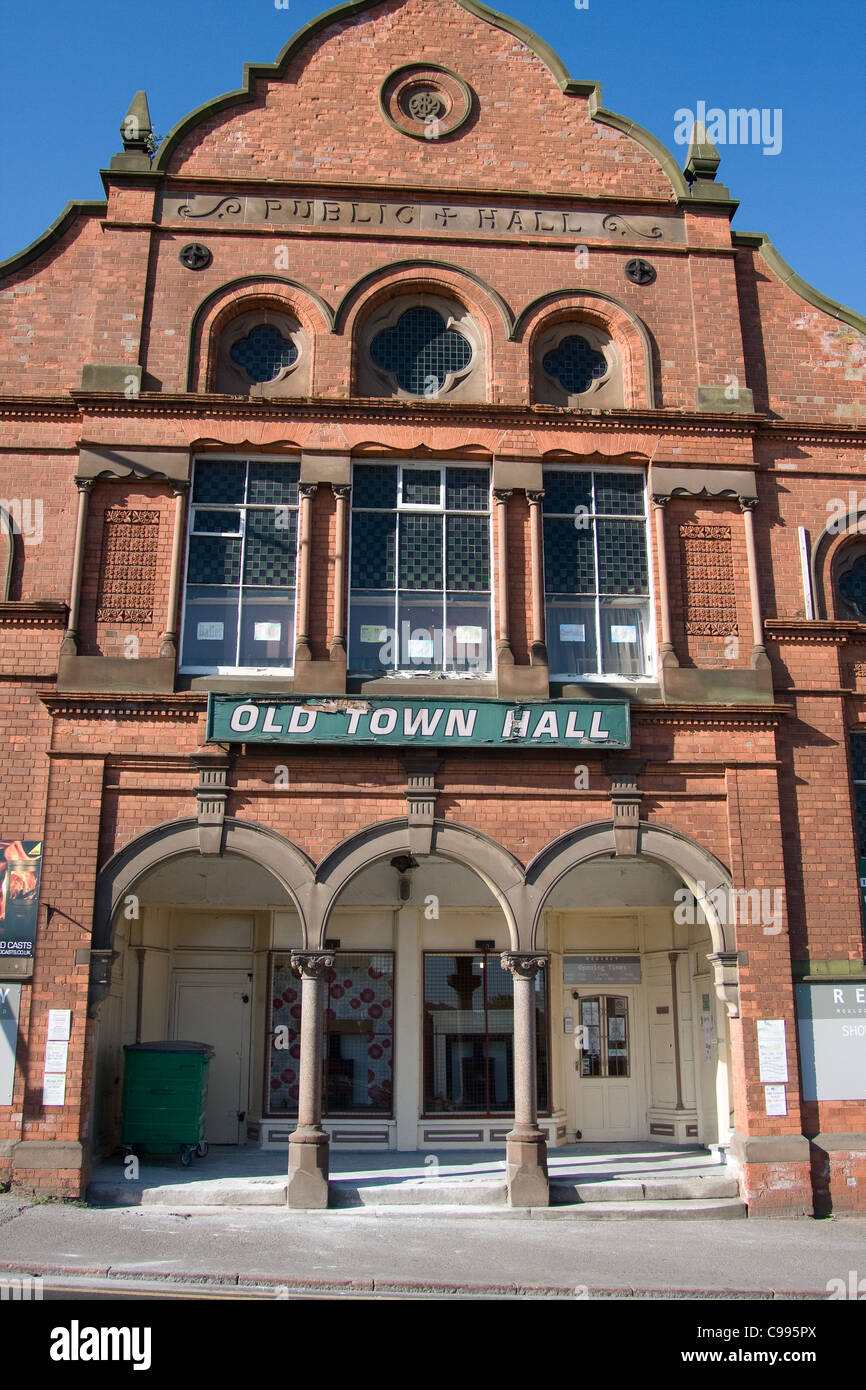 Biblioteca ex Victorian town hall Foto Stock