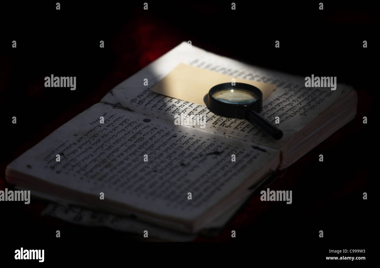 Toro libro sacro del popolo ebraico della fede è un open Foto Stock