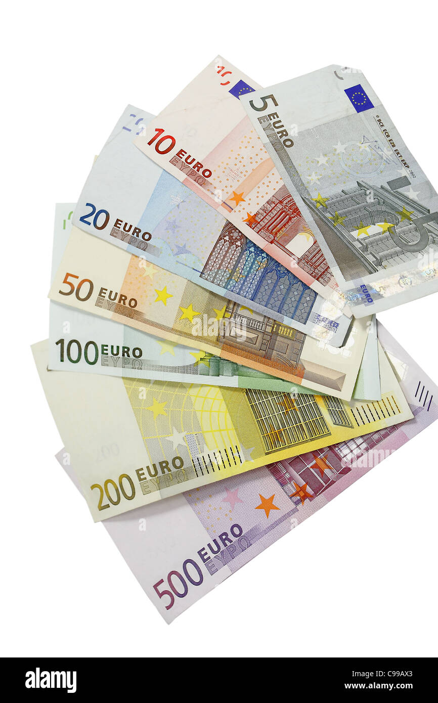 Euro moneta di denaro Foto Stock